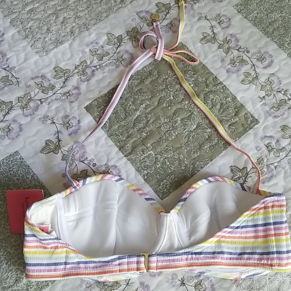 💙HP💙 Kate Spade Beach Stripe Halter High Waist Bikini - Picture 11 of 15